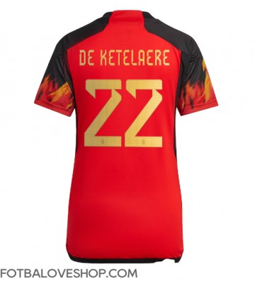 Belgie Charles De Ketelaere #22 Dámské Domácí Dres MS 2022 Krátký Rukáv